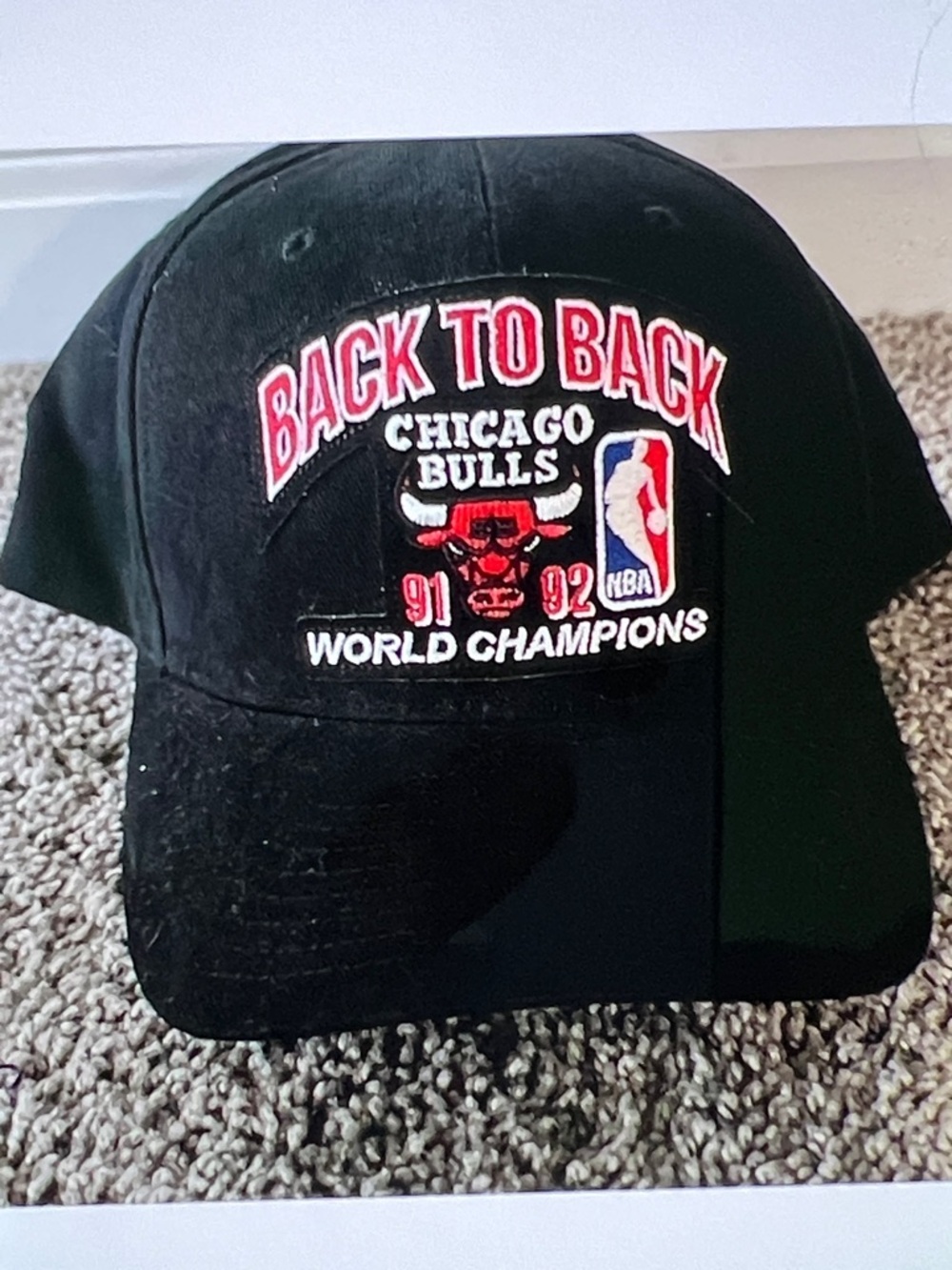 Chicago Bulls Back to Back 1991-1992 World Champions Hat